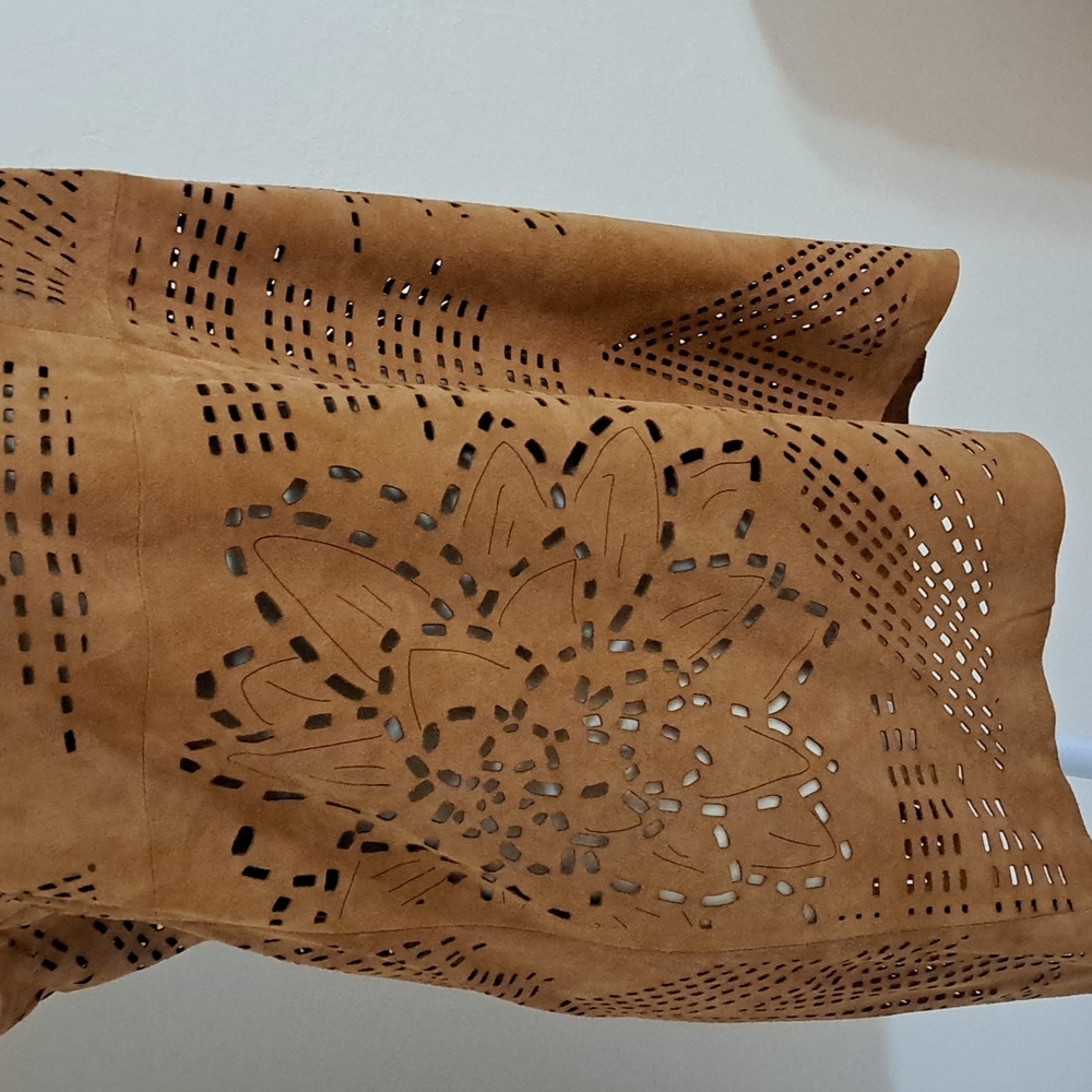 DROMe Suede /Eyelet /Sleeveless Top/Size M - L - Picture 4 of 7